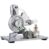 Stirlingkit Squirrel L Shaped Single Cylinder Hot Air Stirling Engine LED Generator Engine Model Educational Toy, view 3