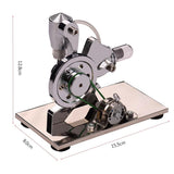 Stirlingkit Squirrel L Shaped Single Cylinder Hot Air Stirling Engine LED Generator Engine Model Educational Toy, view 4