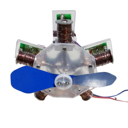 Stirlingkit Star Shape Aircraft Head  Electromagnet Engine Model Toy Collection