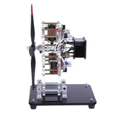 Stirlingkit STARK-79 4-cylinder Airplane Shape Hall Sensor Engine Magnetic Engine Model, view 3