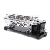 Stirlingkit Stark Magnetic Multi Coil Car Solenoid Engine V8 Model LED Light Hall Effect Reciprocating Electromagnetic Motor, view 3