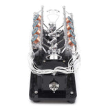 Stirlingkit Stark Magnetic Multi Coil Car Solenoid Engine V8 Model LED Light Hall Effect Reciprocating Electromagnetic Motor, view 4