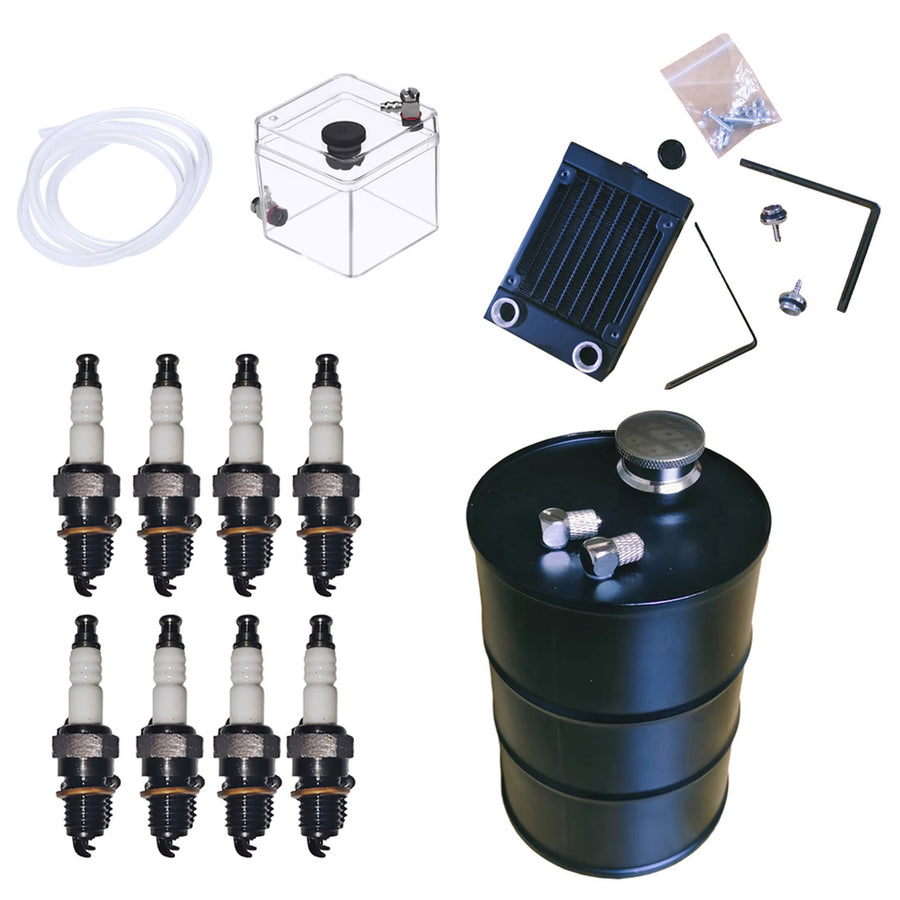 Stirlingkit Starter Kit With Water-Cooling Radiator Tank Kits for Cison V8 Engine Model Kits