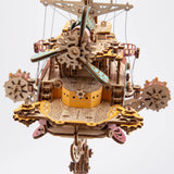 Stirlingkit Steampunk Airship DIY 3D Wooden Flyship Model Kits Gift for Her, view 4