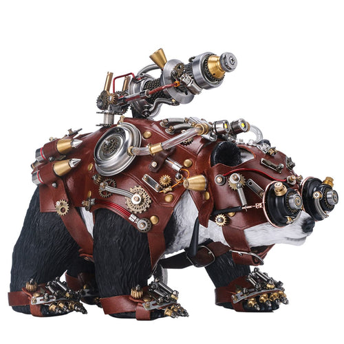Stirlingkit Steampunk Panda Sculpture Model Blademaster -FEatet