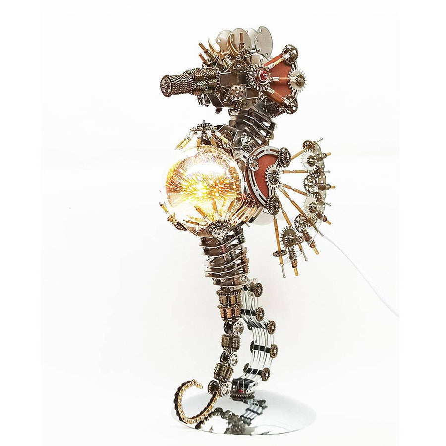 Stirlingkit Steampunk Seahorse Model kits for Adults Firework Lamp 2100PCS
