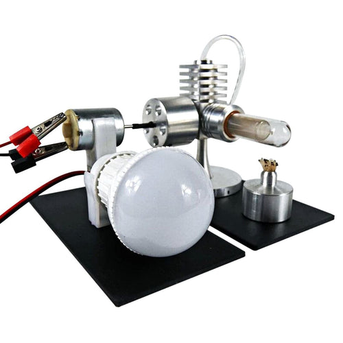 Stirlingkit STEM Hot Air Engine Model Educational Toy Kits with Generator and LED Bulb