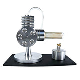 Stirlingkit STEM Hot Air Engine Model Educational Toy Kits with Generator and LED Bulb, view 3