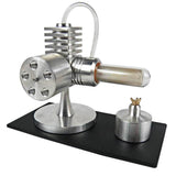 Stirlingkit STEM Hot Air Engine Model Educational Toy Kits with Generator and LED Bulb, view 4
