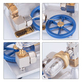 Stirlingkit Stirling Cycle Engine Model Free Piston External Combustion with Flywheel, view 5