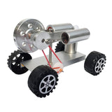 Stirlingkit Stirling Engine Car Model Stirling Motor Model Kit Metal Base Rubber Wheel, view 3