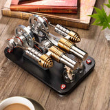 Stirlingkit Stirling Engine Kit 2-Cylinder Parallel Bootable Micro External Combustion Engine Model, view 3