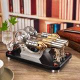 Stirlingkit Stirling Engine Kit 2-Cylinder Parallel Bootable Micro External Combustion Engine Model, view 4
