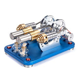 Stirlingkit Stirling Engine Kit 2-Cylinder Parallel Bootable Micro External Combustion Engine Model, view 6