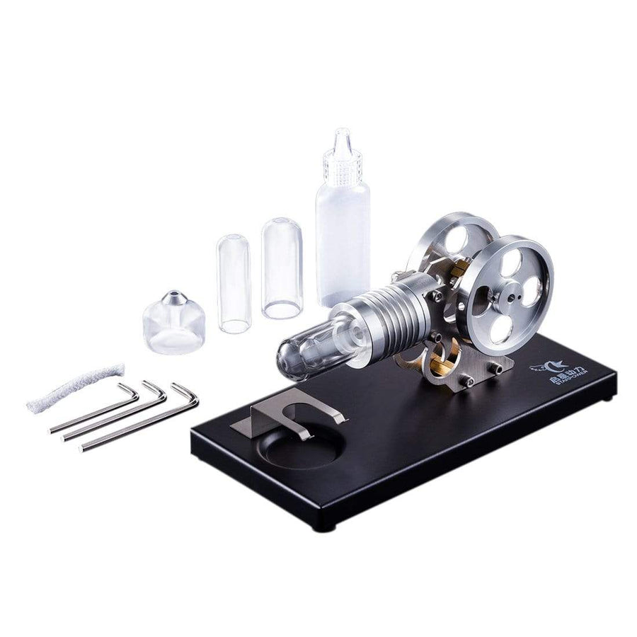 Stirlingkit Stirling Engine Kit DIY Manson Engine Stem Steam Model Set With Metal Baseplate
