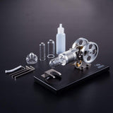 Stirlingkit Stirling Engine Kit DIY Manson Engine Stem Steam Model Set With Metal Baseplate, view 2