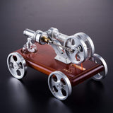 Stirlingkit Stirling Engine Kit DIY Stirling Engine Car Model Kit With Solid Wood Baseplate, view 3