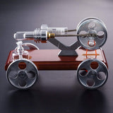 Stirlingkit Stirling Engine Kit DIY Stirling Engine Car Model Kit With Solid Wood Baseplate, view 6