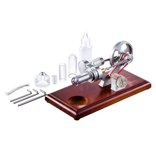 Stirlingkit Stirling Engine Kit Hot Air Engine Model Education Toy Electricity Power Generator LED