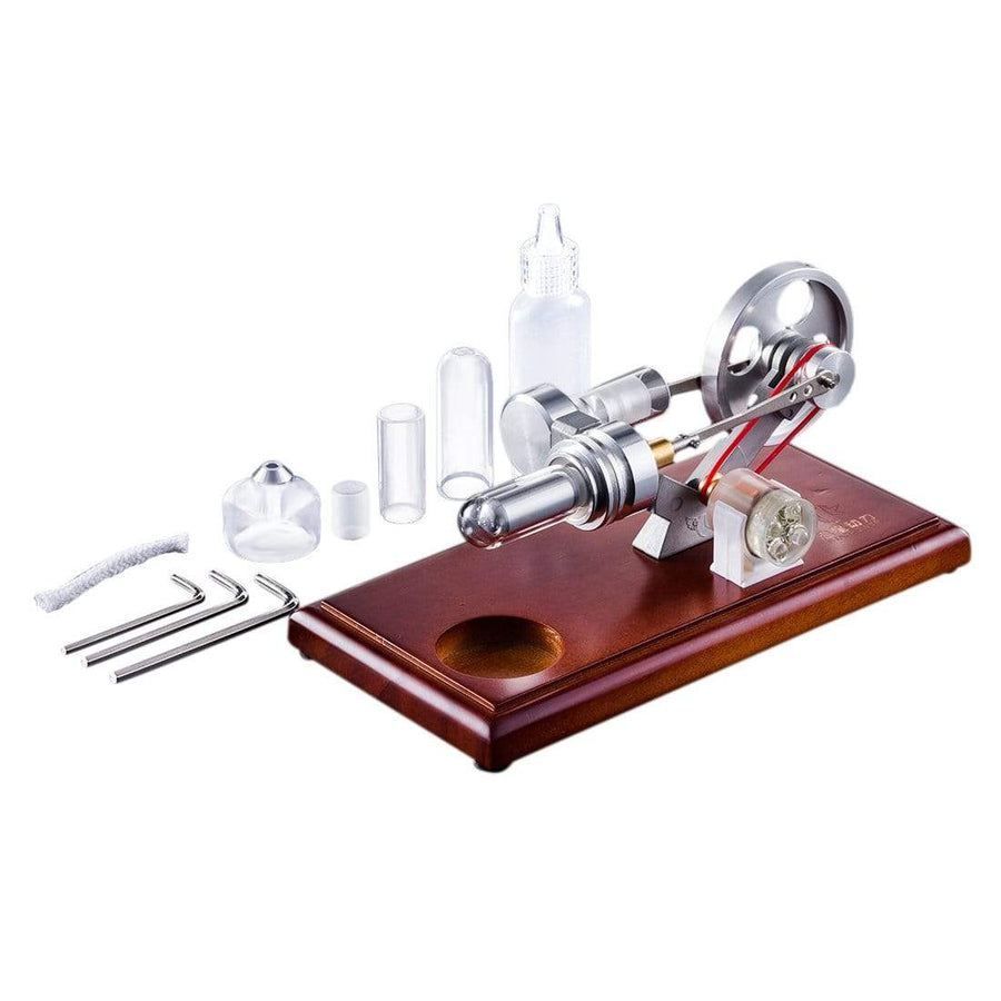 Stirlingkit Stirling Engine Kit Hot Air Engine Model Education Toy Electricity Power Generator LED