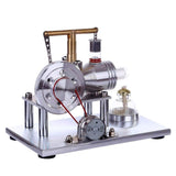 Stirlingkit Stirling Engine Kit Hot Air Engine Motor Model Educational Toy Electricity Generator Colorful LED, view 2