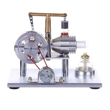 Stirlingkit Stirling Engine Kit Hot Air Engine Motor Model Educational Toy Electricity Generator Colorful LED, view 3