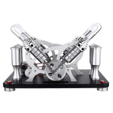 Stirlingkit Stirling Engine Kit Metal Bootable V4 4-Cylinder Parallel Micro External Combustion Engine Model, view 4