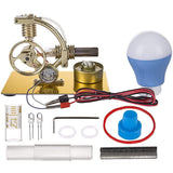 Stirlingkit Stirling Engine Kit Metal Steam Engine Model Generator With Bulb Science Toy, view 2