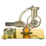 Stirlingkit Stirling Engine Kit Metal Steam Engine Model Generator With Bulb Science Toy, view 4