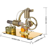 Stirlingkit Stirling Engine Kit Metal Steam Engine Model Generator With Bulb Science Toy, view 6