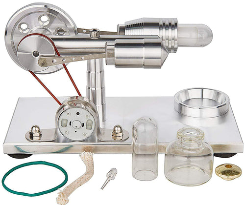 Stirlingkit Stirling Engine Kit Mini DIY Model Hot Air Quartz Cylinder Steam Powered Toy Physics Experiment