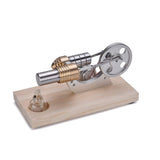 Stirlingkit Stirling Engine Kit Mini Hot Air Motor Model Educational Toy Kits Metal Cylinder Bootable, view 3