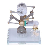 Stirlingkit Stirling Engine Kit Miniature Balance Stirling Engine Model Toy With Crystal Glass Bottom, view 2