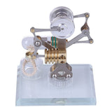 Stirlingkit Stirling Engine Kit Miniature Balance Stirling Engine Model Toy With Crystal Glass Bottom, view 5