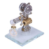 Stirlingkit Stirling Engine Kit Miniature Balance Stirling Engine Model Toy With Crystal Glass Bottom, view 6