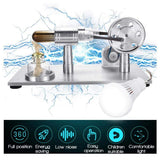 Stirlingkit Stirling Engine Kit Model Metal External Combustion With Light Bulb Developmental Toy, view 2