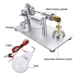 Stirlingkit Stirling Engine Kit Model Metal External Combustion With Light Bulb Developmental Toy, view 4