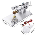 Stirlingkit Stirling Engine Kit Model Metal External Combustion With Light Bulb Developmental Toy, view 5