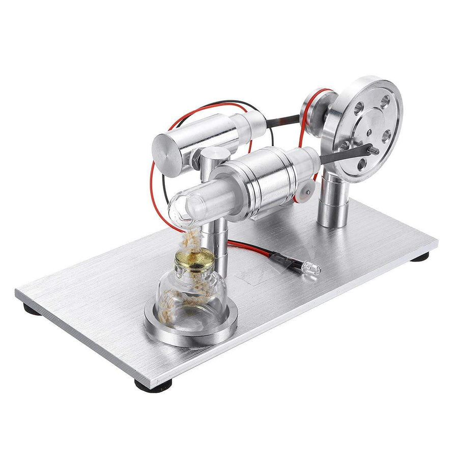 Stirlingkit Stirling Engine Kit Motor Model Electricity Power Generator with LED Physics Educational Toys