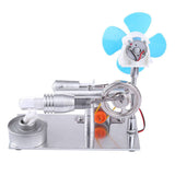 Stirlingkit Stirling Engine Kit Single Air Stirling Engine Motor Engine Model Toy with Bulb and Fan, view 4