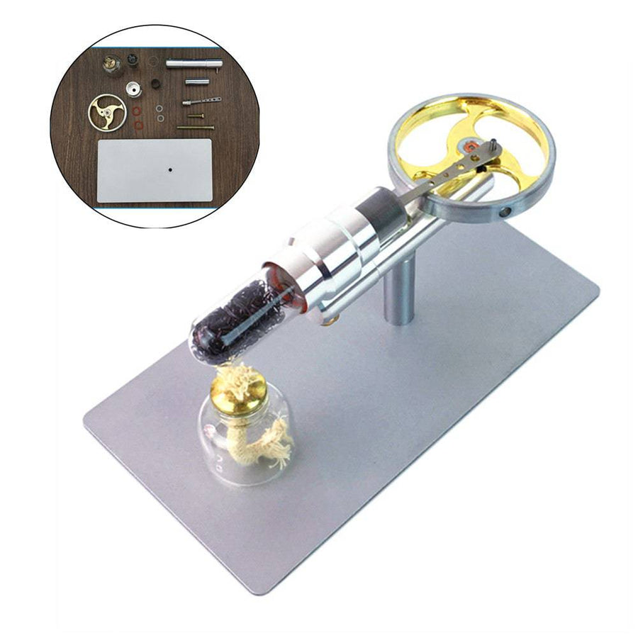 Stirlingkit Stirling Engine Kit Single Cylinder Big Flywheel Travelling Wave Thermoacoustic Engine
