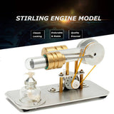 Stirlingkit Stirling Engine Kit Single Cylinder Model Toy With Stainless Steel Base Plate Brass, view 2