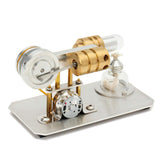 Stirlingkit Stirling Engine Kit Single Cylinder Model Toy With Stainless Steel Base Plate Brass, view 5