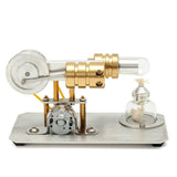 Stirlingkit Stirling Engine Kit Single Cylinder Model Toy With Stainless Steel Base Plate Brass, view 6