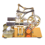 Stirlingkit Stirling Engine Kit STEM Hot Air Stirling Engine Generator Double Cylinder Engine Model, view 4