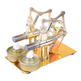 Stirlingkit Stirling Engine Kit STEM Hot Air Stirling Engine Generator Double Cylinder Engine Model, view 5