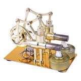 Stirlingkit Stirling Engine Kit STEM Hot Air Stirling Engine Generator Double Cylinder Engine Model, view 6