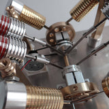 Stirlingkit Stirling Engine Kit V-shape 4-Cylinder V4 Parallel Micro External Combustion Engine Model, view 6