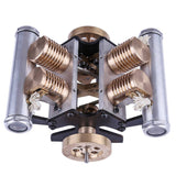 Stirlingkit Stirling Engine Kit V-shape Four-cylinder Vacuum Suction v4 Engine Model Toy, view 3
