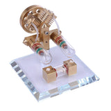 Stirlingkit Stirling Engine Kit V Shape Model Free-piston Double-cylinder High-end Creative Gifts for Collection, view 2